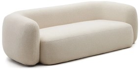 Krémová pohovka z textílie buklé 246 cm Martina – Kave Home