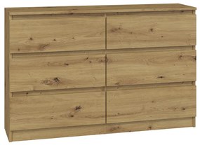Komoda Musecalo 6 120 (dub artisan). Akcia -19%. Vlastná spoľahlivá doprava až k Vám domov. 1132810