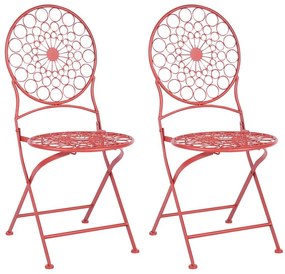 Set 2 ks záhradných stoličiek Shealee (červená) . Vlastná spoľahlivá doprava až k Vám domov. 1075825