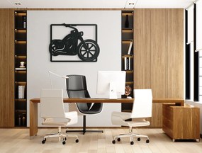 drevko Drevený obraz na stenu Chopper Rozmer obrazu: 32,5 x 42 cm, Farba dekorácie: Čierna