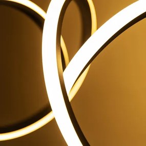 Stropné svietidlo s LED páskou čierne CLINT 41 cm