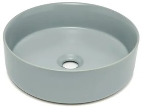 Umývadlo na dosku SAT Mood 36x36 cm šedá matná bez otvoru pre batériu, bez prepadu SATM3636LGRM, 1 ks