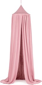 Ľanový baldachýn sýto ružová