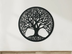 drevko Drevený obraz Strom života Jednota a spojenie Rozmer obrazu: 32,5 x 32,5 cm, Farba dekorácie: Čierna