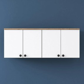 Nástenná skrinka Bany Walnut and White