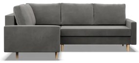 Rohová rozkladacia sedačka BLANK Elegant ľavá, svetlosivá