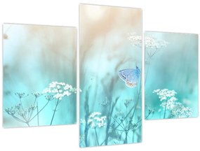 Obraz - Motýlik v modrom (90x60 cm)