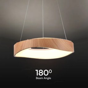 LED Luster na lanku LED/18W/230V 3000K ø 40 cm hnedá