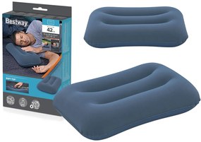 Bestway Nafukovací zamatový vankúš, modrá - Bestway 67121