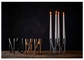 Svietnik v striebornej farbe Morsø Roots