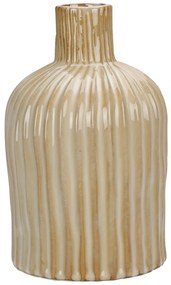 H&S Decoration Porcelánová váza Stripes Beige 11,5x11,5x19 cm