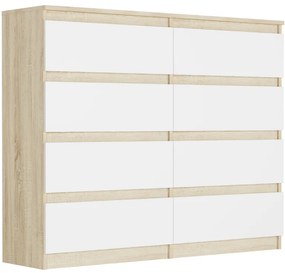 Komoda s 8 šuflíkmi R-120-S8 - rôzne farebné prevedenia artisan