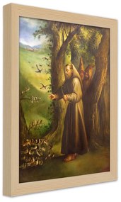 Gario Plagát Svätý František z Assisi Farba rámu: Prírodná, Veľkosť: 20 x 30 cm