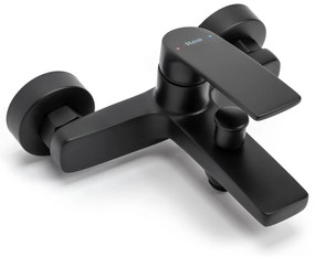 Rea Luppo - vaňová batéria so sprchovou sadou, čierna, REA-B5770