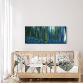 Obraz - Modrý les (120x50 cm)