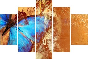 Obraz - Modrý motýľ (150x105 cm)