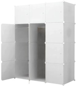 Hogler 3414 Variabilný policový systém 12 modulov, 145 x 110 x 47 cm, biely