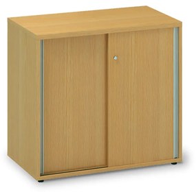 Nízka skriňa ProOffice, posuvné dvere 80 x 45 x 73,5 cm, buk