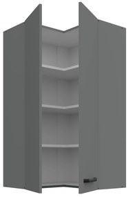 Horná rohová kuchynská skrinka Nesia 60x60 GN-108 2F (90°) (korpus: antracit + front: antracit). Vlastná spoľahlivá doprava až k Vám domov. 1134787