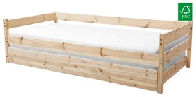 Jednolôžková posteľ 90 cm Braceaba (smrek masív) (s roštom). Vlastná spoľahlivá doprava až k Vám domov. 1116248
