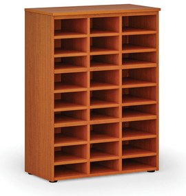Triediaci regál PRIMO WOOD, 800 x 420 x 1087 mm, 27 priehradok, čerešňa
