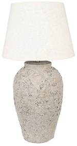 Sivá stolná lampa TERRACOTTA Ø35*68