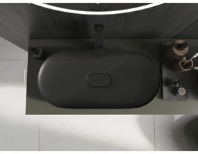 Mexen Sofia, umývadlo na dosku z konglomerátu 70 x 35,5 cm, čierna matná, 23067071