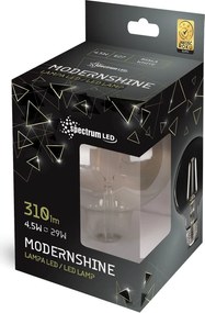 Žiarovka E27 - LED retro Edison - dymové sklo - 4,5 W - 310lm - 4000K