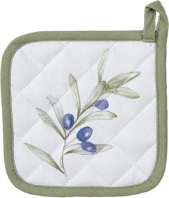 Bavlnená detská chňapka - podložka s olivami Olive Fields - 16 * 16 cm