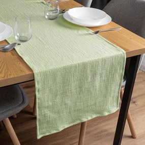 Biante Mušelínový behúň na stôl MSN-030 Pastelovo pistáciový 45x140 cm