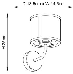 Endon 106003 - Nástenné svietidlo HOPTON 1xE14/7W/230V lesklý chróm