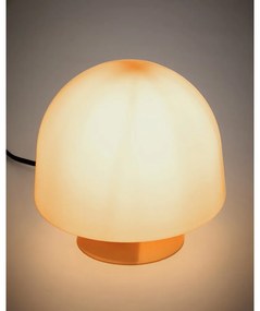 Oranžová stolová lampa so skleneným tienidlom (výška 20 cm) Reig – Kave Home