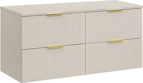 Závesná skrinka Adele kašmírová s doskou 120 cm kašmírová