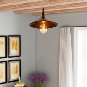 Stropné svietidlo v bronzovej farbe s kovovým tienidlom ø 24 cm Berceste – Opviq lights