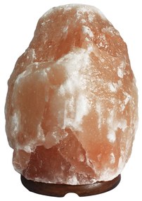 Himalájska soľná lampa s dreveným podstavcom 3-5kg