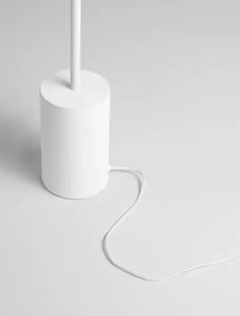 LED biela-zlatá stojaca lampa Thea