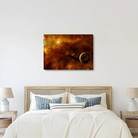 Obraz - Planéty s hmlovinou (70x50 cm)