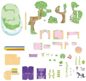 Playtive Drevený zvierací svet (strom pre lesné víly)  (100380938)