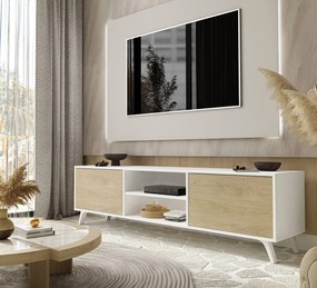 TV stolík SCONTO dub puccini biely 180 cm