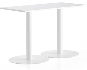 Stôl ALVA, 1400x700x900 mm, biela, biela