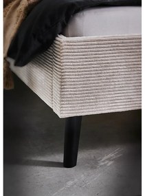 Béžová čalúnená dvojlôžková posteľ bez roštu 180x200 cm Avola – Meise Möbel