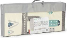 ECOTOYS Dětská skládací oboustranná podložka na hraní, lezení a učení chůze