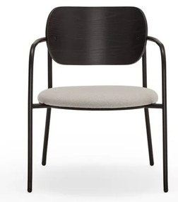 Čierno-sivé kreslo v dekore jaseňa Eclipse - Teulat