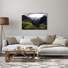 Obraz - Údolie pod horami (90x60 cm)