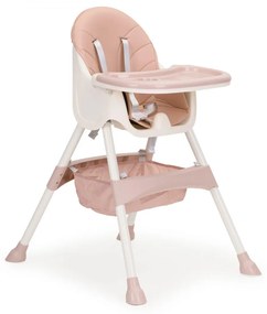 Detská jedálenská stolička 2 v 1 Pink EcoToys