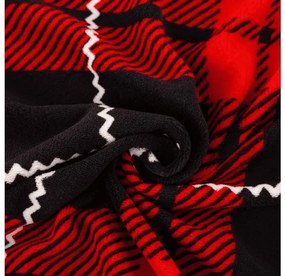 Súprava mikroplyšových obliečok + plachty 90x200 cm ALBURY červené, jednolôžko