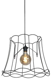 Retro závesné svietidlo čierne 50 cm - Granny Frame