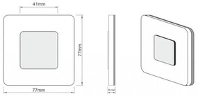 LDST SW-01-CB-BZ8 - LED schodiskové svietidlo SWIFT 8xLED/1,2W/230V lesklá čierna