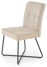 Jedálenská stolička VARDO — kov, látka, béžová