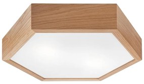Stropné svietidlo OAK HEX 2xE27/60W/230V pr. 43 cm dub